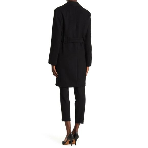 THEORY Modus Superlight Wool Cashmere Long Black Peacoat Size Small MSRP $895 - Picture 7 of 12